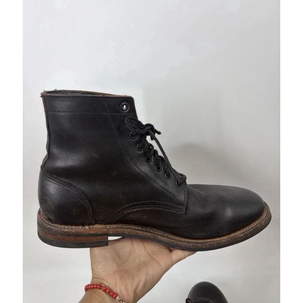Oak Street Bootmakers Leather Trench Boots Size 11 D Natural Dainite Soles USA